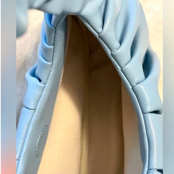 JW Pei Ruched Hobo Structured Handbag in Light Blue NWOT - Picture 5 of 9